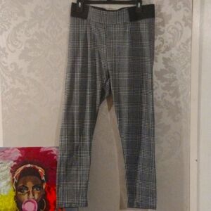 SIGNATURE STUDIO WOMEN'S PLAID LEGGINGS XL